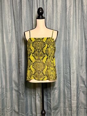 Studio F Yellow Snake-Print Spaghetti Strap Camisole